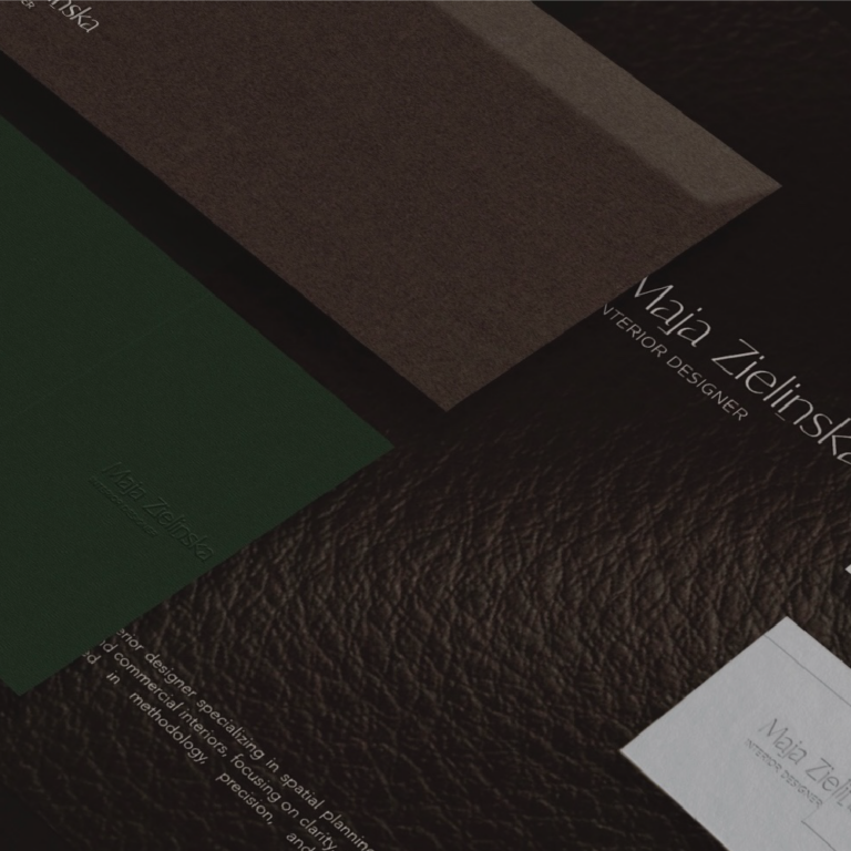 Luxury visual identity for interior designer.