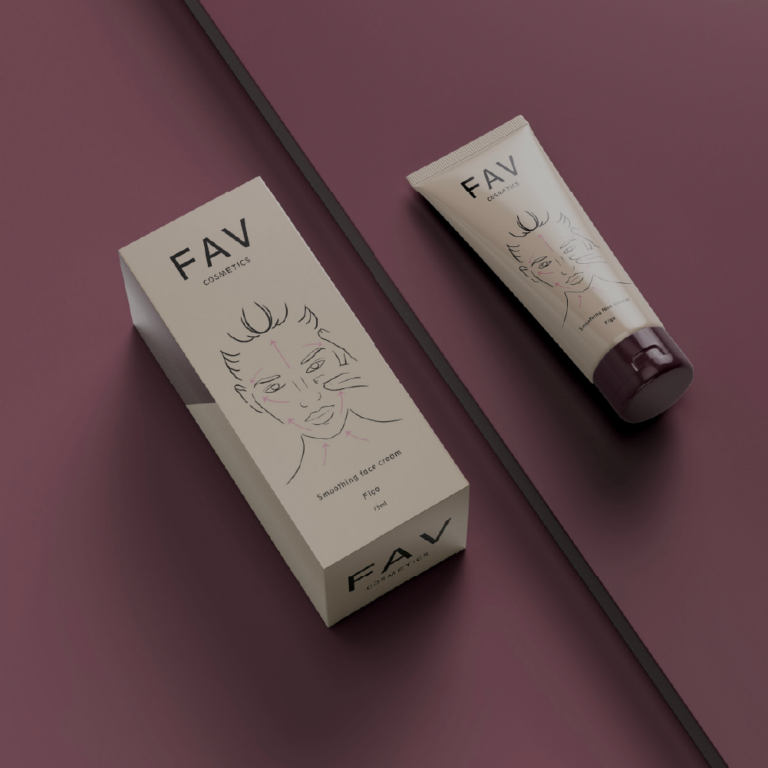FAV cosmetics - figa face cream - branding for cosmetics packaging