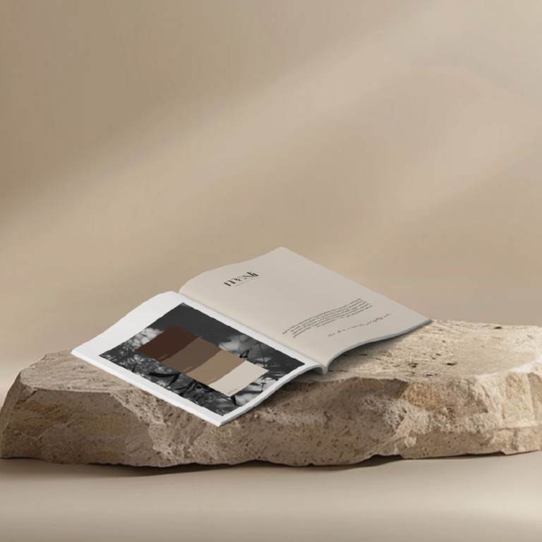 masli - zmysłowy dotyk natury - elementy identyfikacji graficznej - projekt ponadczasowego logo - broszura | magazyn o tematyce kosmetologii i dbania o siebie