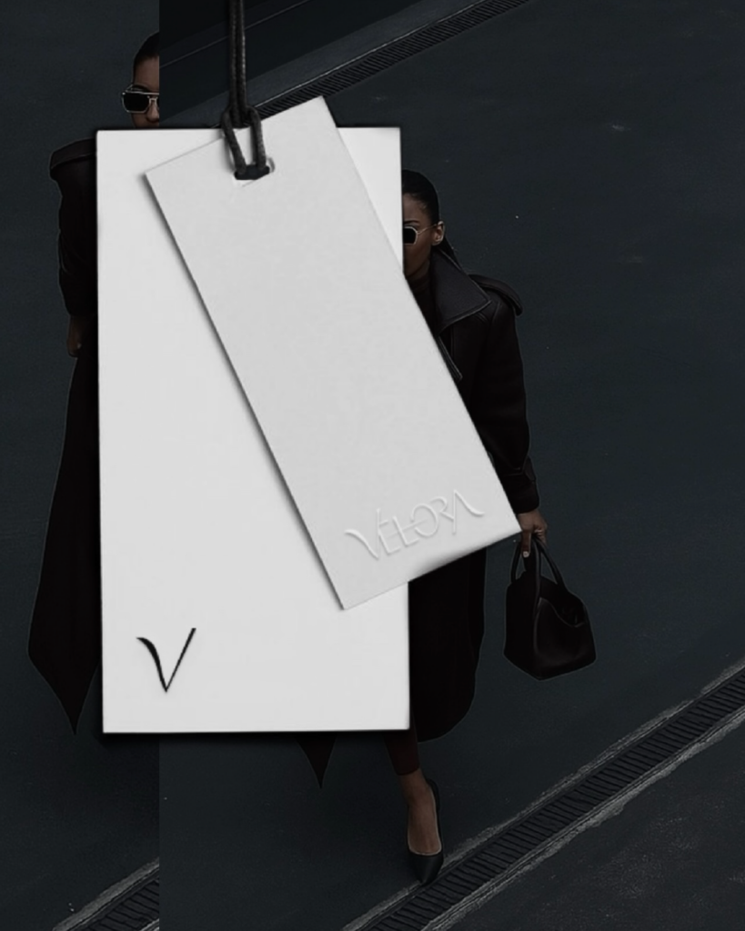 MODERN TAILORING IN OUR HANDS - Velora - fashion brand - elements of visual identity