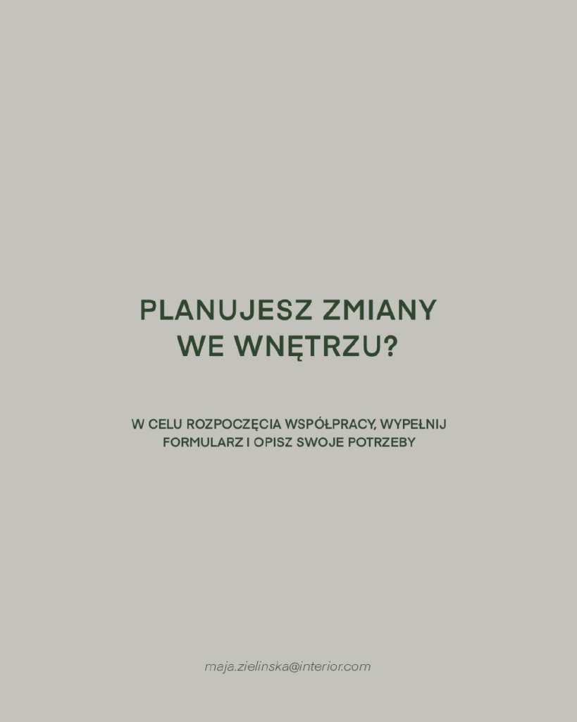 "planujesz zmiany we wnętrzu?" - maja zielinska - instagram content for interior designer / architect
