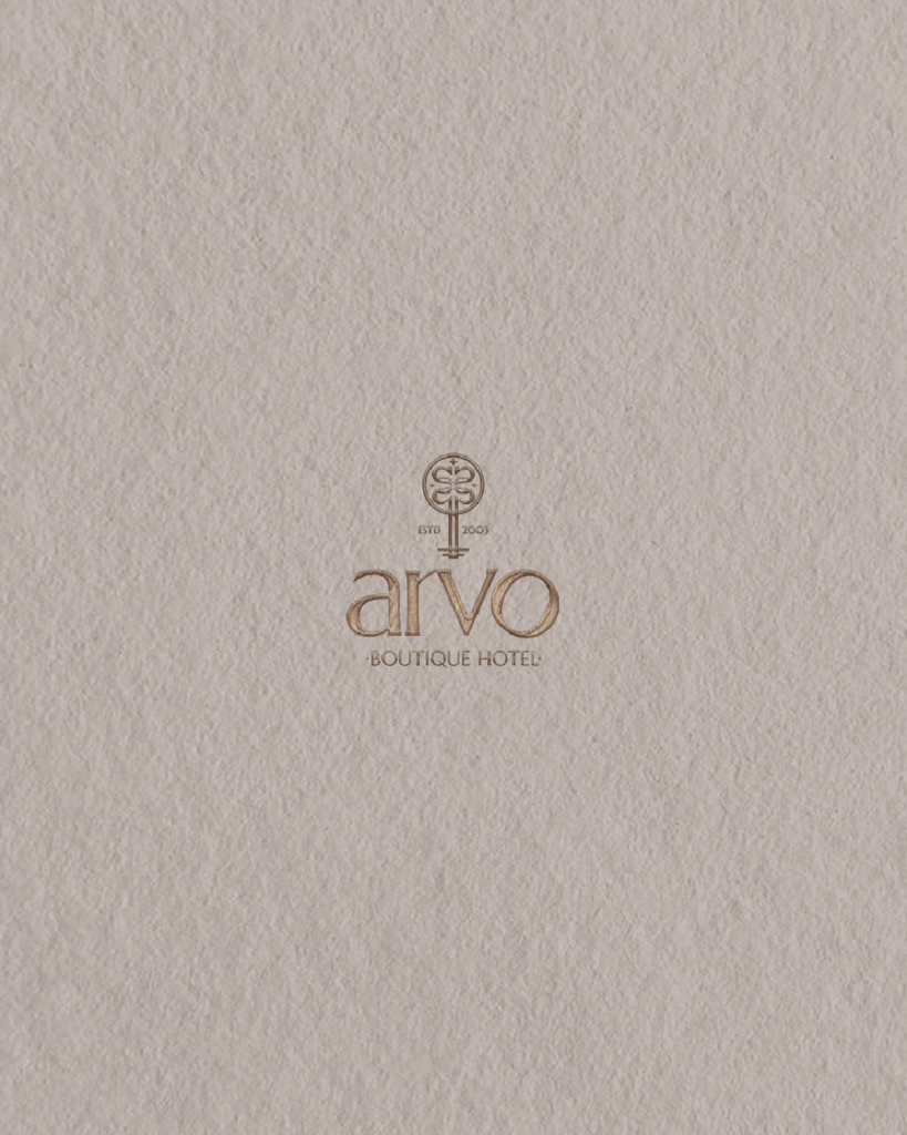 arvo - boutique hotel - modern and timeless branding ? - logo design for luxurious hotel