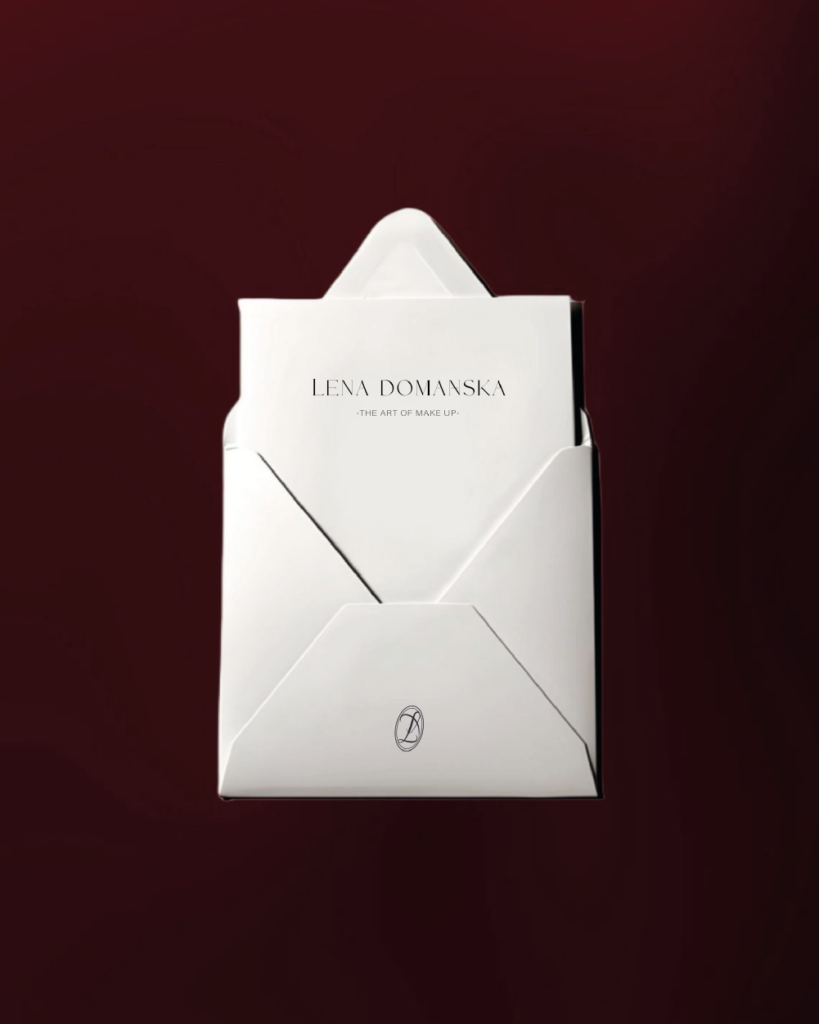 Lena Domanska - quiet luxury branding for make-up artist - envelope design